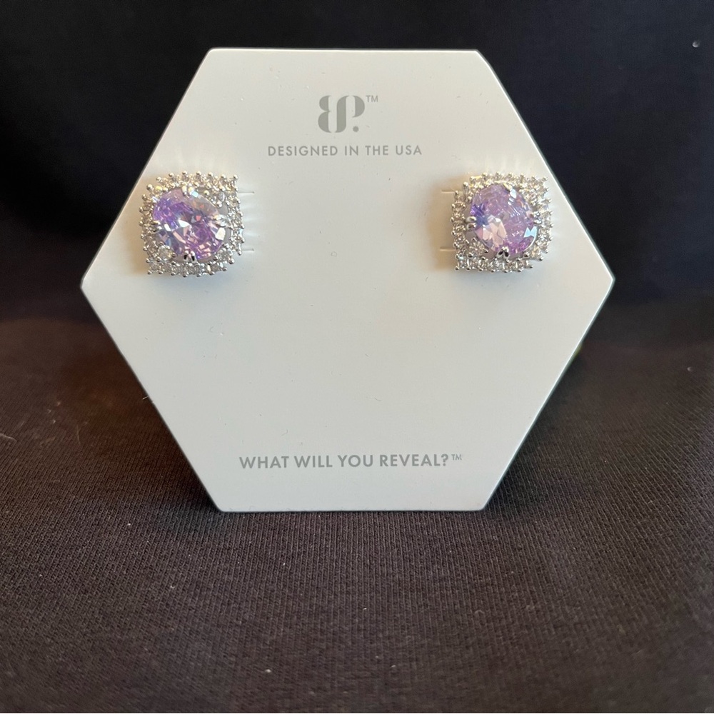 ✨ Tales Told by Time – Lavender Sparkle Studs ✨